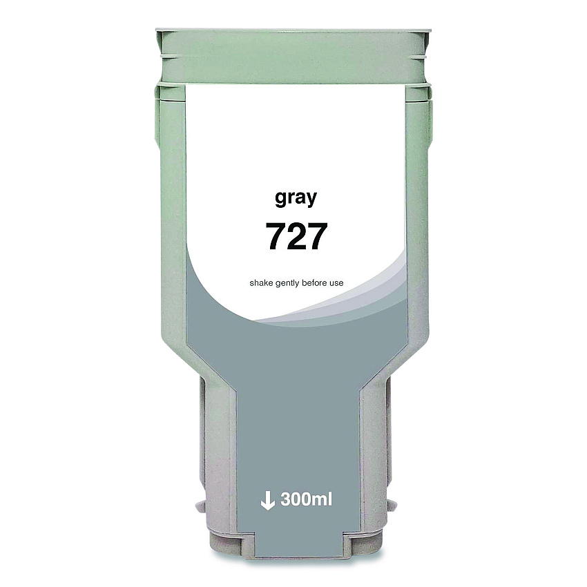 Clover Compatible Gray High-Yield Ink, Replacement for 727XL (F9J80A), 300 mL (WH727XLGY)