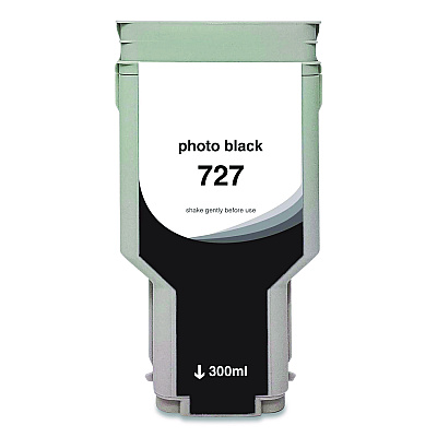 Clover Compatible Photo Black High-Yield Ink, Replacement for 727XL (F9J79A), 300 mL (WH727XLPB)