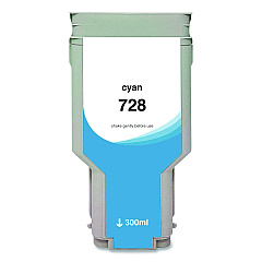 Clover Compatible Cyan Ink, Replacement for 728 (F9K17A), 300 mL (WH728C)