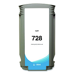 Clover Compatible Cyan Ink, Replacement for 728 (F9J67A), 130 mL (WH728SC)
