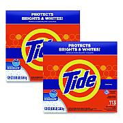 Tide Powder Laundry Detergent, HE Compatible, Original Scent, 129 oz Box, 2/Carton (16673CT)