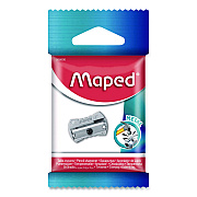 Maped Helix Classic 1-Hole Metal Pencil Sharpener, 2.26 x 0.49 x 4.33, Silver (006600)