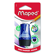 Maped Helix Tonic 1-Hole Canister Pencil Sharpener, 2.56 x 1.25 x 4.92, Randomly Assorted Colors (068249)