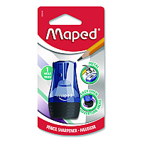 Maped Helix Tonic 1-Hole Canister Pencil Sharpener, 2.56 x 1.25 x 4.92, Randomly Assorted Colors (068249)