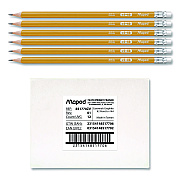 Maped Helix Essentials Triangular Pre-Sharpened Pencils, HB (#2), Black Lead, Yellow Barrel, 144/Box (851770ZT)