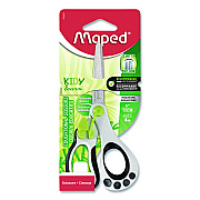 Maped Helix Kidy Spring-Assisted Educational Scissors Rounded Tip, 5.41" Long, 2" Cut Length, Straight White/ Black Handle (470249US)