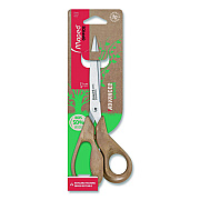 Maped Helix Advanced Wood Multipurpose Scissors, 8.25" Long, 4.75" Cut Length, Straight Brown Handle (499111FM)