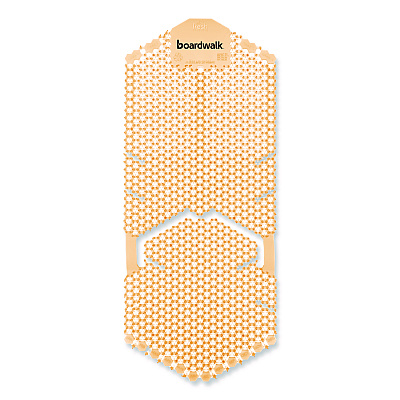 Boardwalk Vertical Urinal Screen, Summer Sunshine Scent, Yellow, 5.22 oz, 6/Carton (VERUSYL)