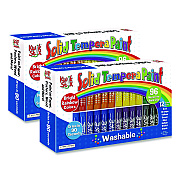 TPG Creations Kwik Stix Tempera Paint Set, Regular Size, 0.7" x 3.5", 8 Assorted Colors, 96/Pack, 2 Packs/Carton (69802)