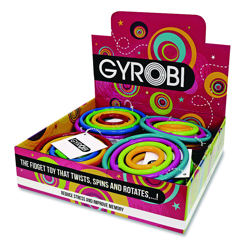 TPG Creations Gyrobi Fidget Toy, Ages 5 and Up, Assorted Colors, 24/Carton (860)