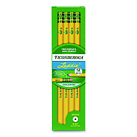 Dixon Ticonderoga Laddie Woodcase Pencil with Microban, HB (#2), Black Lead, Yellow Barrel, 12/Pack (133040002)