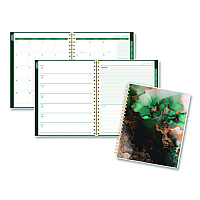 Cambridge Emerald Isle Weekly/Monthly Planner, 11 x 8.5, Green Marbled Cover, 12-Month (Jan-Dec): 2026 (1758905)