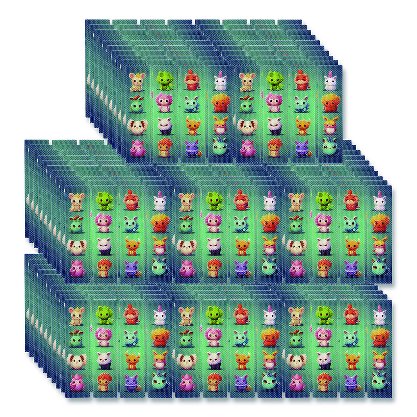 TPG Creations Bumpy Cuties Zen Strips, Ages 6 and Up, Assorted Colors on Turquoise Field, 80/Carton (89280)