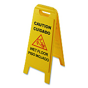 Carlisle Wet Floor Sign (English/Spanish), 11 x 25 x 25, Yellow (3690000)