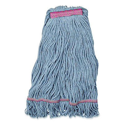 Carlisle Medium Blue Looped-End Mop, Cotton, 43 x 6 x 3, Red (369423B14)