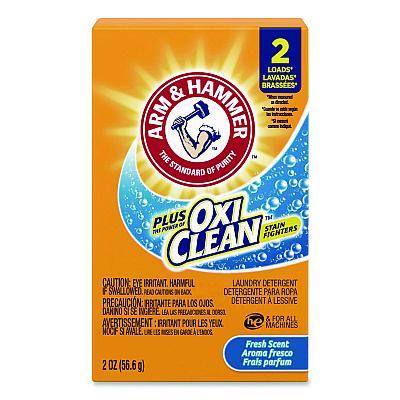 Arm & Hammer Plus the Power of OxiClean Powder Detergent, 2 oz Box, 156/Carton (5703760000)