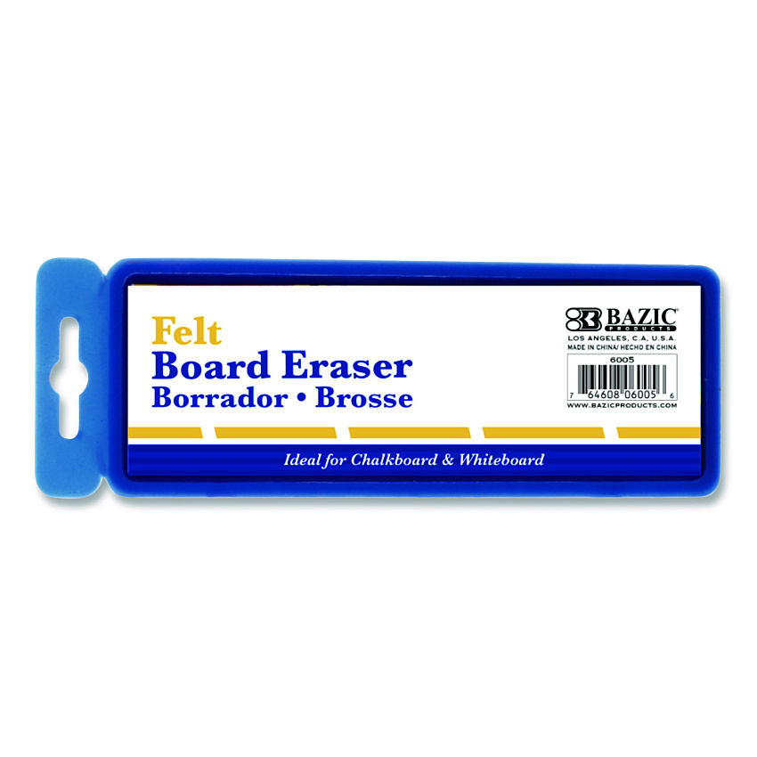 Whiteboard and Chalkboard Eraser, 5" x 2" x 1", White (6005)