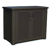 Rubbermaid Bridgeport Storage Cabinet, 16.44 cu ft, 4 ft x 2 ft x 3 ft, Black Oak (1889849)