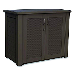 Rubbermaid Bridgeport Storage Cabinet, 16.44 cu ft, 4 ft x 2 ft x 3 ft, Black Oak (1889849)