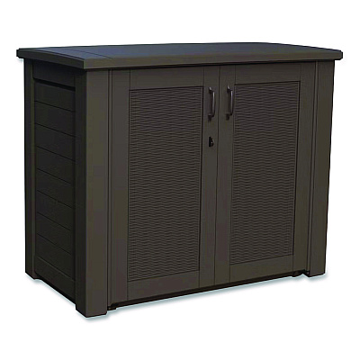 Rubbermaid Bridgeport Storage Cabinet, 16.44 cu ft, 4 ft x 2 ft x 3 ft, Black Oak (1889849)