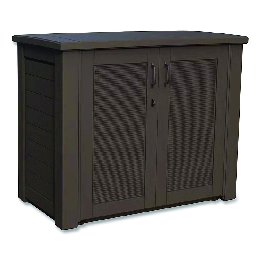 Rubbermaid Bridgeport Storage Cabinet, 16.44 cu ft, 4 ft x 2 ft x 3 ft, Black Oak (1889849)