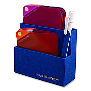 Boogie Board VersaNotes Desk Organizer, 3 Compartments, 4.7 x 0.4 x 2.05, Blue, Plastic (VND02B0001)