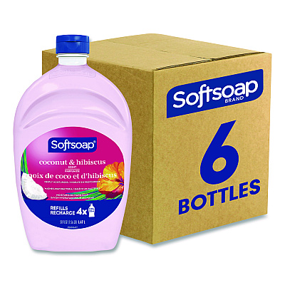 Softsoap Liquid Hand Soap Refills, Coconut and Hibiscus, 6/Carton (US07162A)
