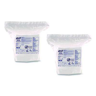 PURELL Surface Multi-Purpose Disinfecting Wipes, 1-Ply, 5 x 7, Fresh Citrus, White, 2/Carton (910302CT)
