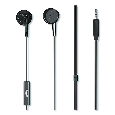 Maxell EB95 Wired Earbuds with Mic, Black (199846)