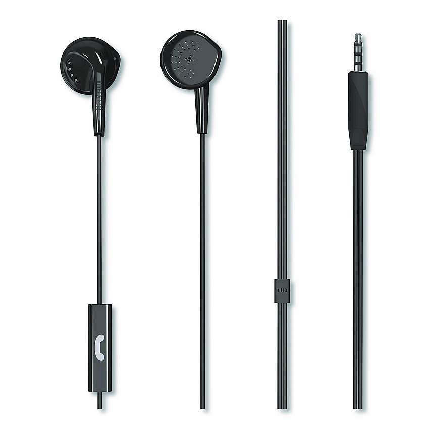 Maxell EB95 Wired Earbuds with Mic, Black (199846)