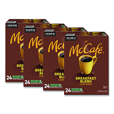 McCafe Breakfast Blend K-Cup, 24/Box, 4 Boxes/Carton (7468CT)
