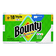 Bounty Select-a-Size Kitchen Roll Paper Towels, 2-Ply, 5.9 x 11, White, 123 Sheets/Triple Roll, 6 Rolls/Carton (16020)