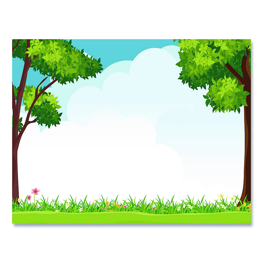 Geographics Tree Free Award Certificates, 8.5 x 11, Green/Brown/Blue, with Outside Scene Border, 15/Pack (49950)