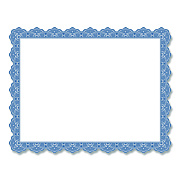 Geographics Award Certificates, 8.5 x 11, White with Braided Blue Border, 25/Pack (40725OD)