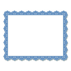 Geographics Award Certificates, 8.5 x 11, White with Braided Blue Border, 25/Pack (40725OD)