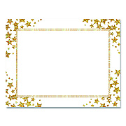 Geographics Award Certificates, 8.5 x 11, White with Gold/White Star Border, 25/Pack (49951)