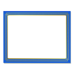 Geographics Tree Free Award Certificates, 8.5 x 11, White with Elegant Blue/Gold Border, 15/Pack (49949)