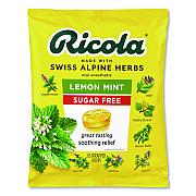 Ricola Sugar-Free Lemon Mint Herb Throat Drops, 65/Bag, 2 Bags/Pack (22002531)