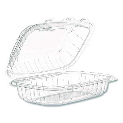 Dart Microwaveable Hinged Containers, ProPlanet, 6.5 x 9 x 3, Clear, Plastic, 300/Carton (69PPHT1)