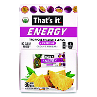 Thats it Organic Energy Bars, Tropical Passion Blend, 0.7 oz Bar, 36/Box (22002519)