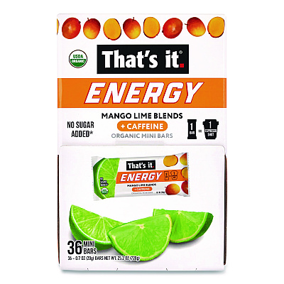 Thats it Organic Energy Bars, Mango Lime, 0.7 oz Bar, 36/Box (22002520)