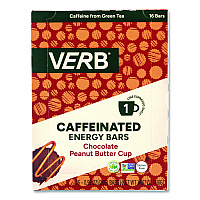 VERB Energy Caffeinated Energy Bar, Chocolate Peanut Butter Cup, 0.92 oz Bar, 16/Box (22002524)