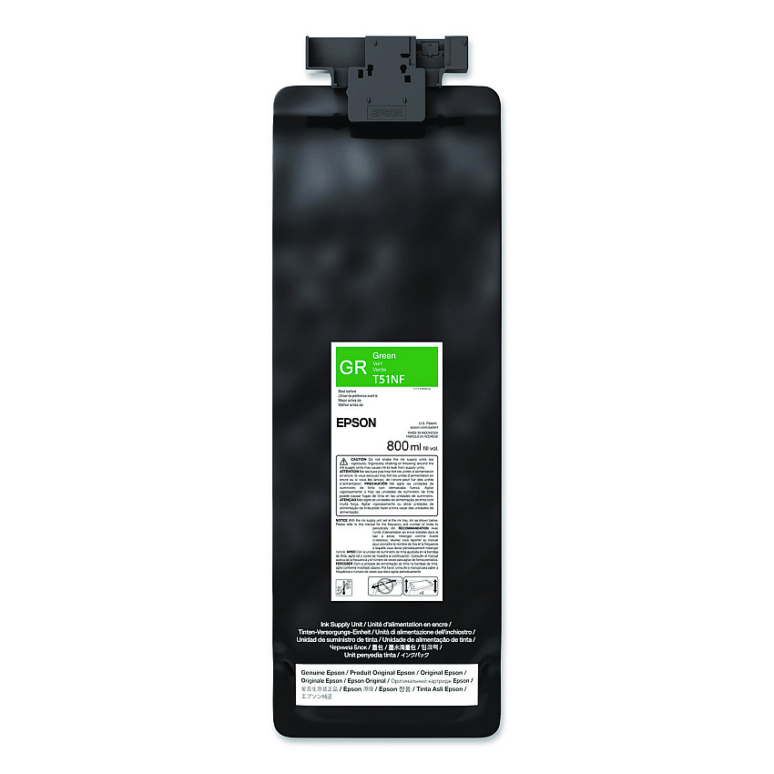 Epson T51NF20 (T51N) UltraChrome GS3 Eco-Solvent Ink, 800 mL, Green