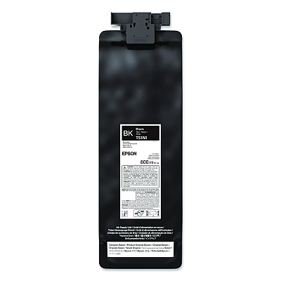 Epson T51N120 (T51N) UltraChrome GS3 Eco-Solvent Ink, 800 mL, Black