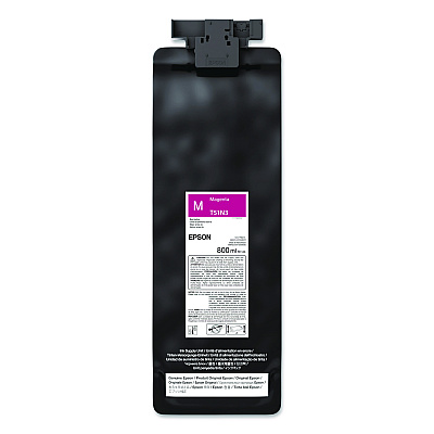 Epson T51N320 (T51N) UltraChrome GS3 Eco-Solvent Ink, 800 mL, Magenta