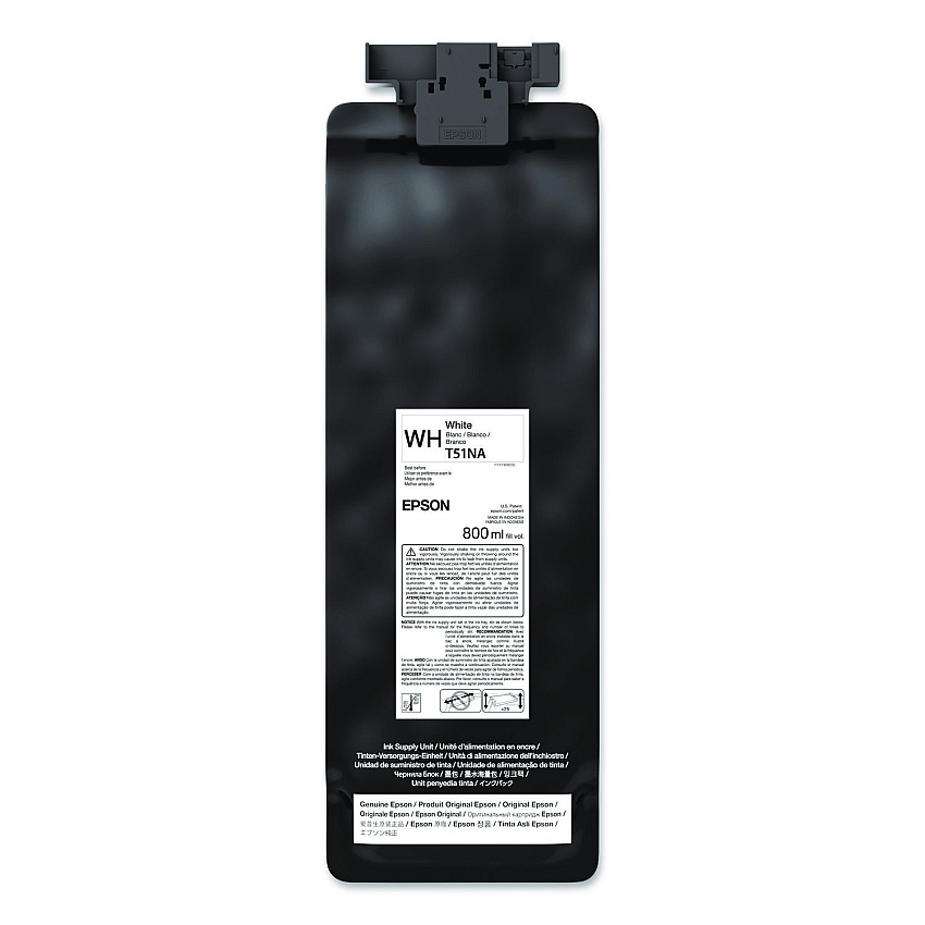 Epson T51NA20 (T51N) UltraChrome GS3 Eco-Solvent Ink, 800 mL, White