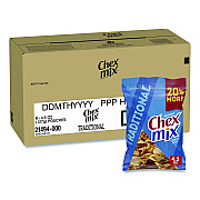 Chex Mix Snack Mix Savory Traditional, 4.5 oz Bag, 8/Box (SN21494)