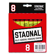 Crayola Staonal Marking Crayons, 0.56" x 5", Red, 8/Box (520002038)