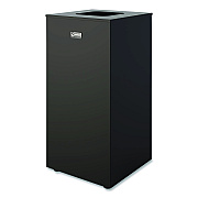Suncast Commercial Square Metal Decorative Can, Steel, 24 gal, Black (MTCSQ240)