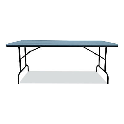 AbilityOne 7105017246313, SKILCRAFT Rectangular Folding Table, 60w x 30d x 29h, Charcoal Gray Top, Gray Base/Legs